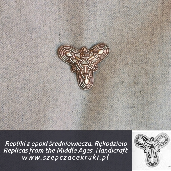 Replica of a three-leaf brooch from Germany (Old Lübeck) dating: 9th century
